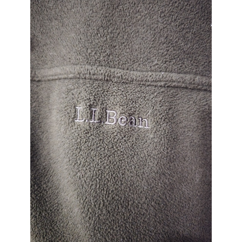 L.L. Bean Mens Fleece Jacket Side Pocket Full Zip Long Sleeve Green Size XL Tall - Picture 3 of 5